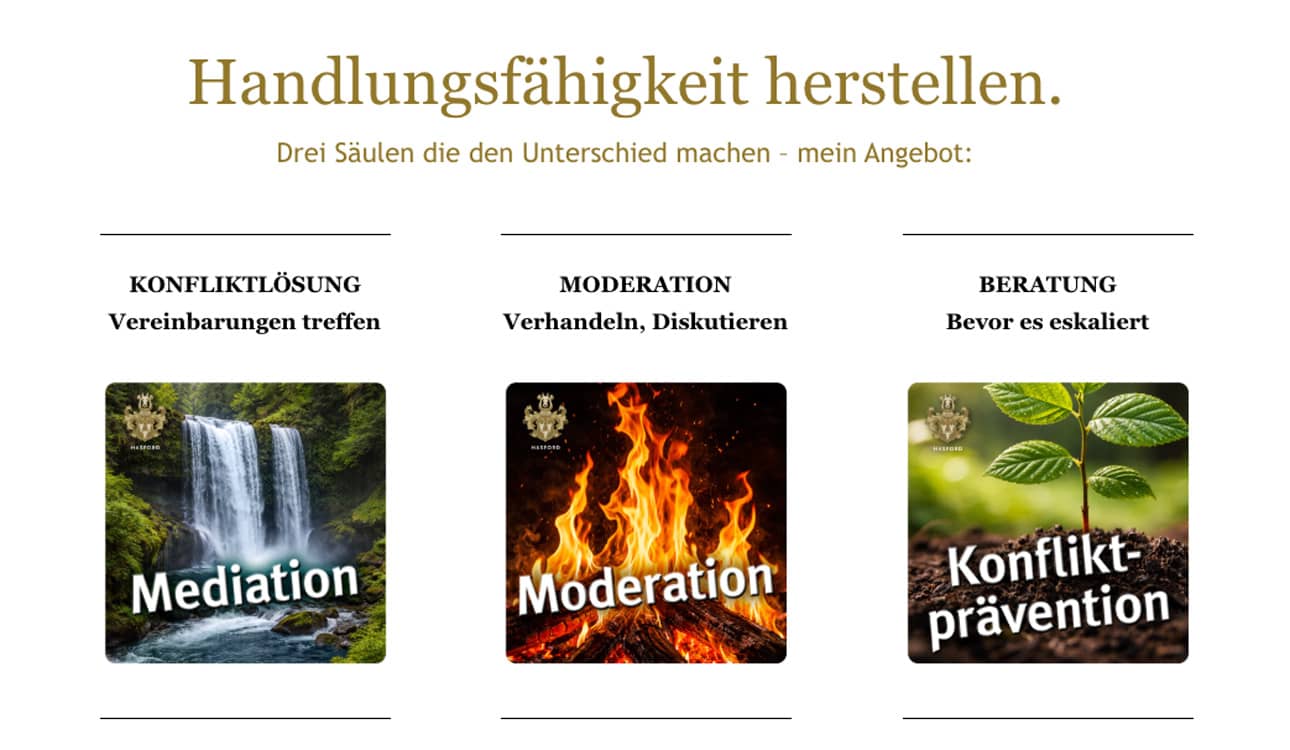 Wirtschafts-Mediation und Strategie-Moderation für Organsiation, Verband und Unternehmen.
