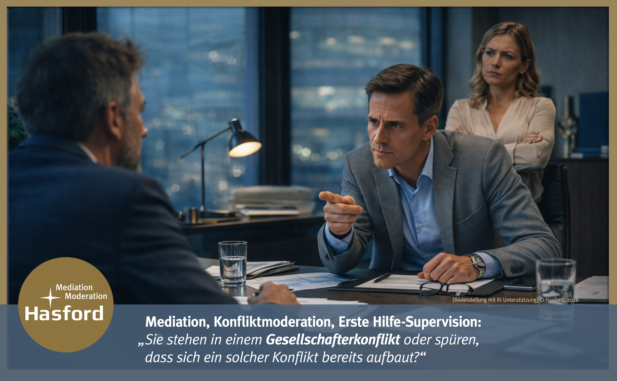 Gesellschafterkonflikt - Wirtschafts-Mediation und Strategie-Moderation.